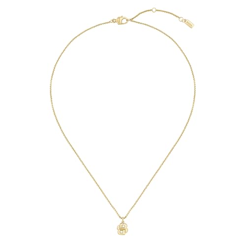 BOSS Jewelry Halskette für Damen Kollektion DOUBLE B PETIT aus Gelbgold mit einem Doppel-B Charm - 1580747 von BOSS