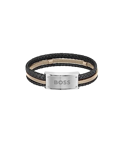 BOSS Jewelry Lederarmband für Herren Kollektion GALEN - 1580423 von BOSS