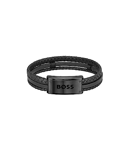 BOSS Jewelry Lederarmband für Herren Kollektion GALEN - 1580425 von BOSS