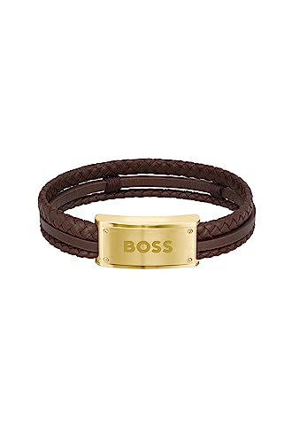 BOSS Jewelry Lederarmband für Herren Kollektion GALEN Braun - 1580424 von BOSS