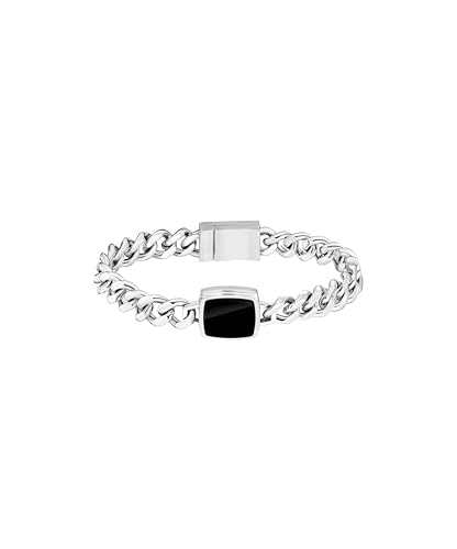 BOSS Jewelry armband für Herren Kollektion ODELL in Edelstahl Mit Schwarzem Onyx von BOSS