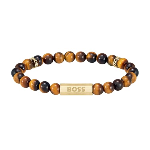 BOSS Jewelry armband für Herren Kollektion SPHERE STONES Mit Steinen aus Tigerauge von BOSS