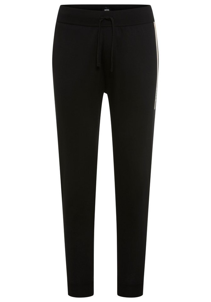 BOSS Jogginghose Authentic aus Baumwoll-Terry mit Streifen und Logo von BOSS