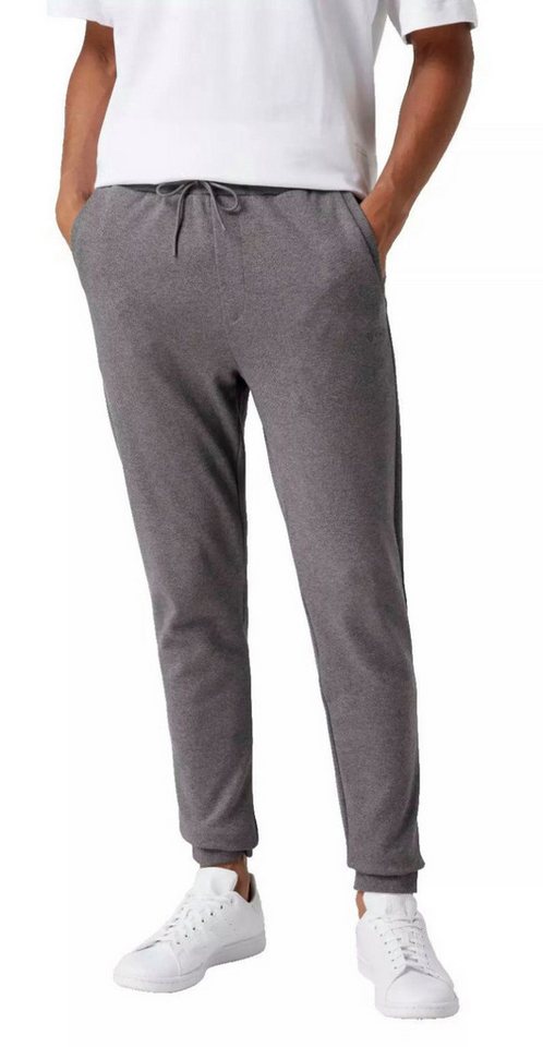 BOSS Jogginghose Hadiko Sweathose mit kontrastierender Rückseite Kordelzug am elastischen Bund - Beine enden in Bündchen von BOSS
