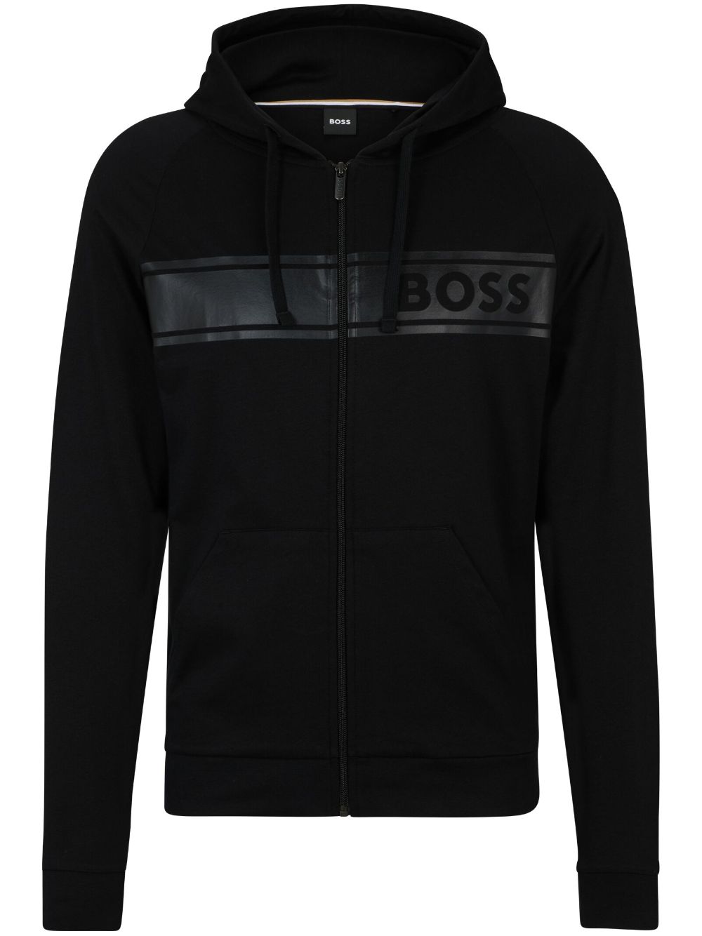 BOSS Kapuzenjacke mit Logo-Print - Schwarz von BOSS