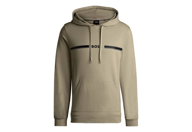 BOSS Kapuzensweatshirt Authentic Hoodie mit Signaturstreifen vorn von BOSS