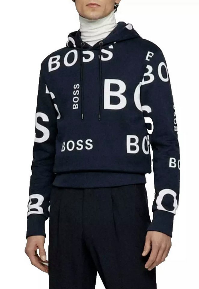 BOSS Kapuzensweatshirt Herren Seeger 33 Sweatshirt ZA mit Kordelzug Metallkordelenden und Logo-Ösen von BOSS
