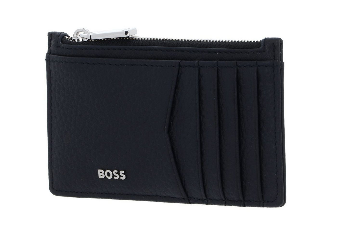 BOSS Kartenetui 10 CC With Zip, aus echtem Rindsleder von BOSS