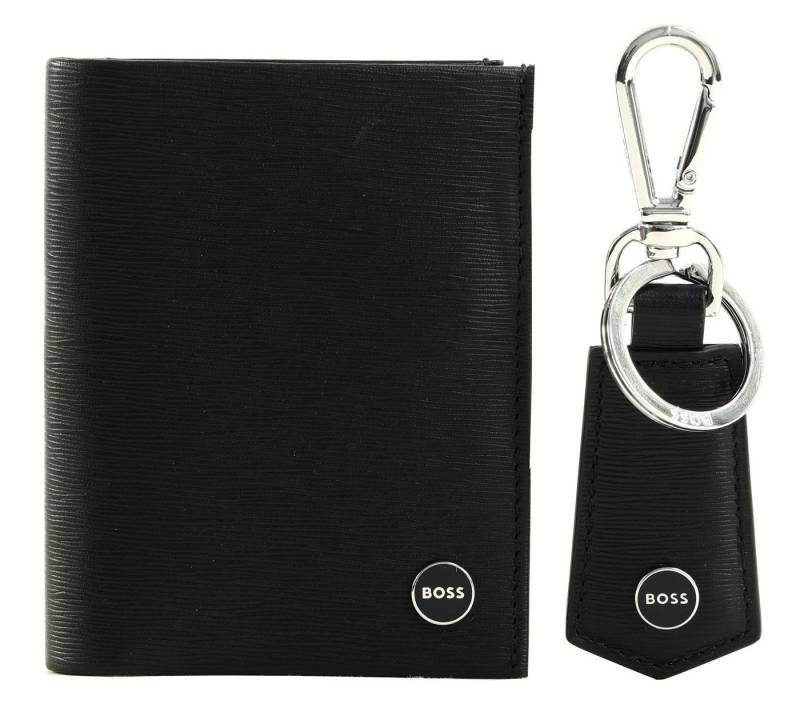 BOSS Kartenetui Gift Set Bifold Wallet / Keyring (Set, 2-tlg), aus echtem Rindsleder von BOSS