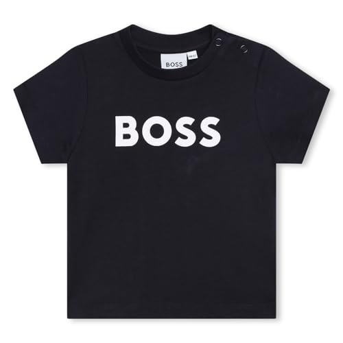 BOSS - Kurzarm T-Shirt Blau 100% Baumwolle 9MONATE von BOSS