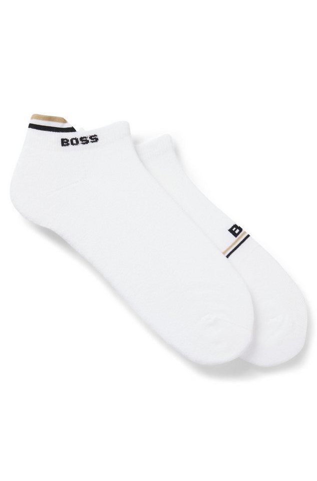 BOSS Kurzsocken 2P AS Iconic Loop CC (2-Paar) mit Signature-Streifen und Logo-Details von BOSS