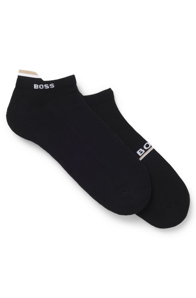BOSS Kurzsocken 2P AS Iconic Loop CC (2-Paar) mit Signature-Streifen und Logo-Details von BOSS