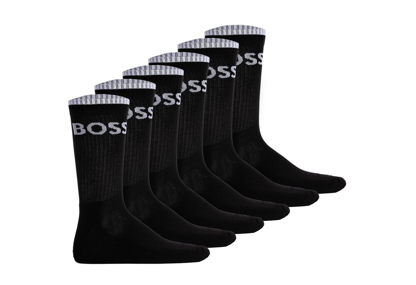 BOSS Kurzsocken Herren Socken 6er Pack Baumwolle 6P QS Stripe CC (Packung, 6er Pack) von BOSS