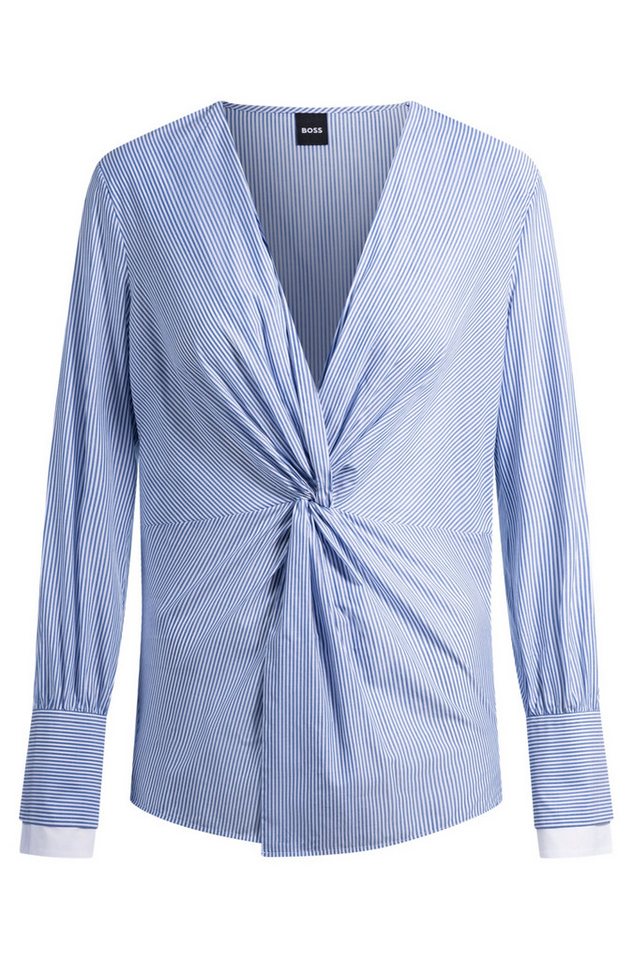 BOSS Langarmbluse Bluse mit Twist-Vorderseite Bawari - Regular Fit von BOSS