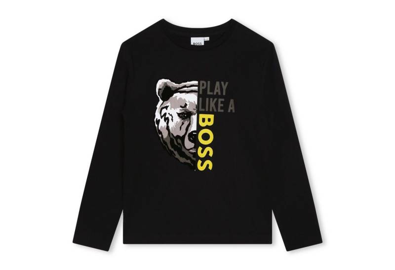 Boss Kidswear Langarmshirt Boss Kidswear Langarmtshirt in Schwarz mit Bären Print von Boss Kidswear