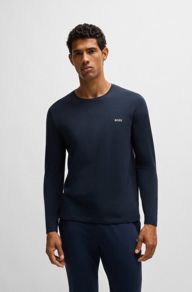 BOSS Langarmshirt Mix&Match LS-Shirt R mit BOSS Stickerei auf der Brust von BOSS