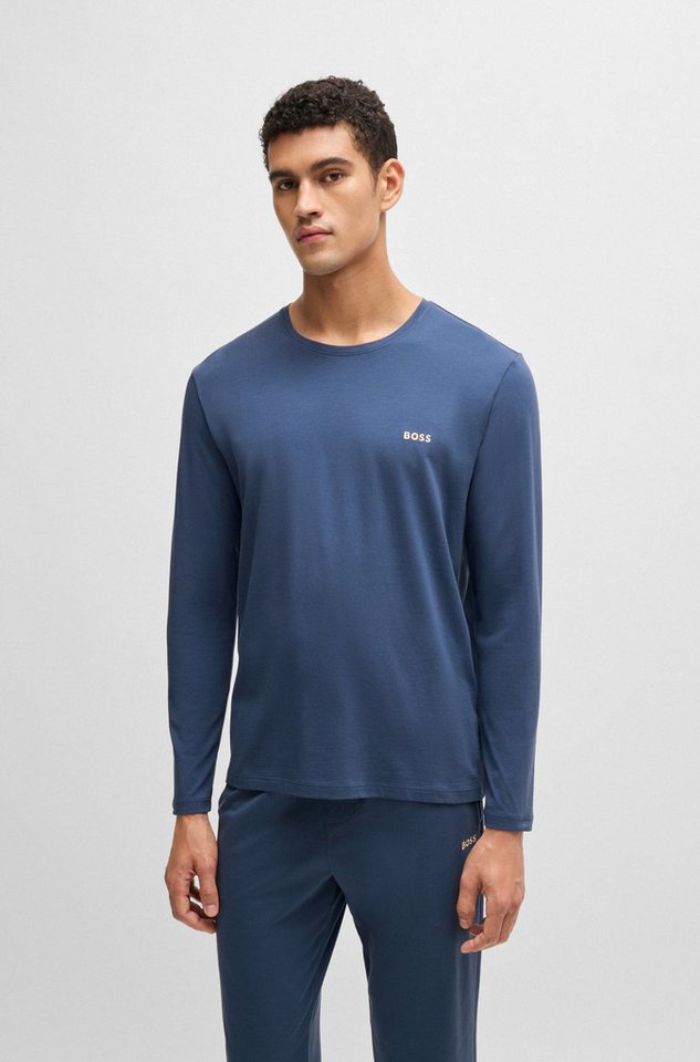 BOSS Langarmshirt Mix&Match LS mit Logoschriftzug von BOSS