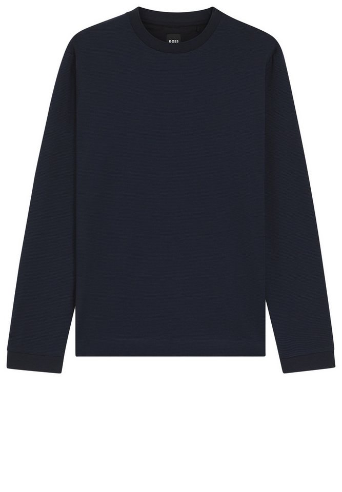 BOSS Langarmshirt Talley mit Mikromuster (1-tlg., keine Angabe) von BOSS