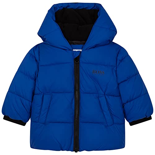 BOSS Layette Daunenjacke mit Kapuze, Wave Blue, 68 von BOSS