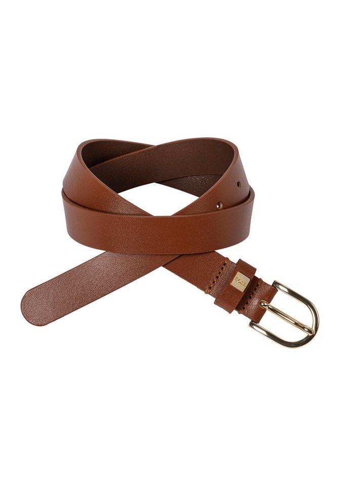 BOSS Ledergürtel Scarlet B. 2,5cm N-R mit goldfarbener Schliesse und BOSS-Logo auf der Schlaufe von BOSS