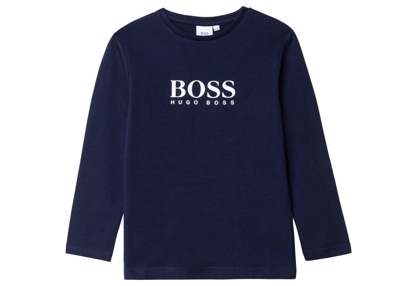 BOSS Longsleeve HUGO BOSS Kids Longsleeve T-Shirt Langarmshirt navy mit Logo von BOSS