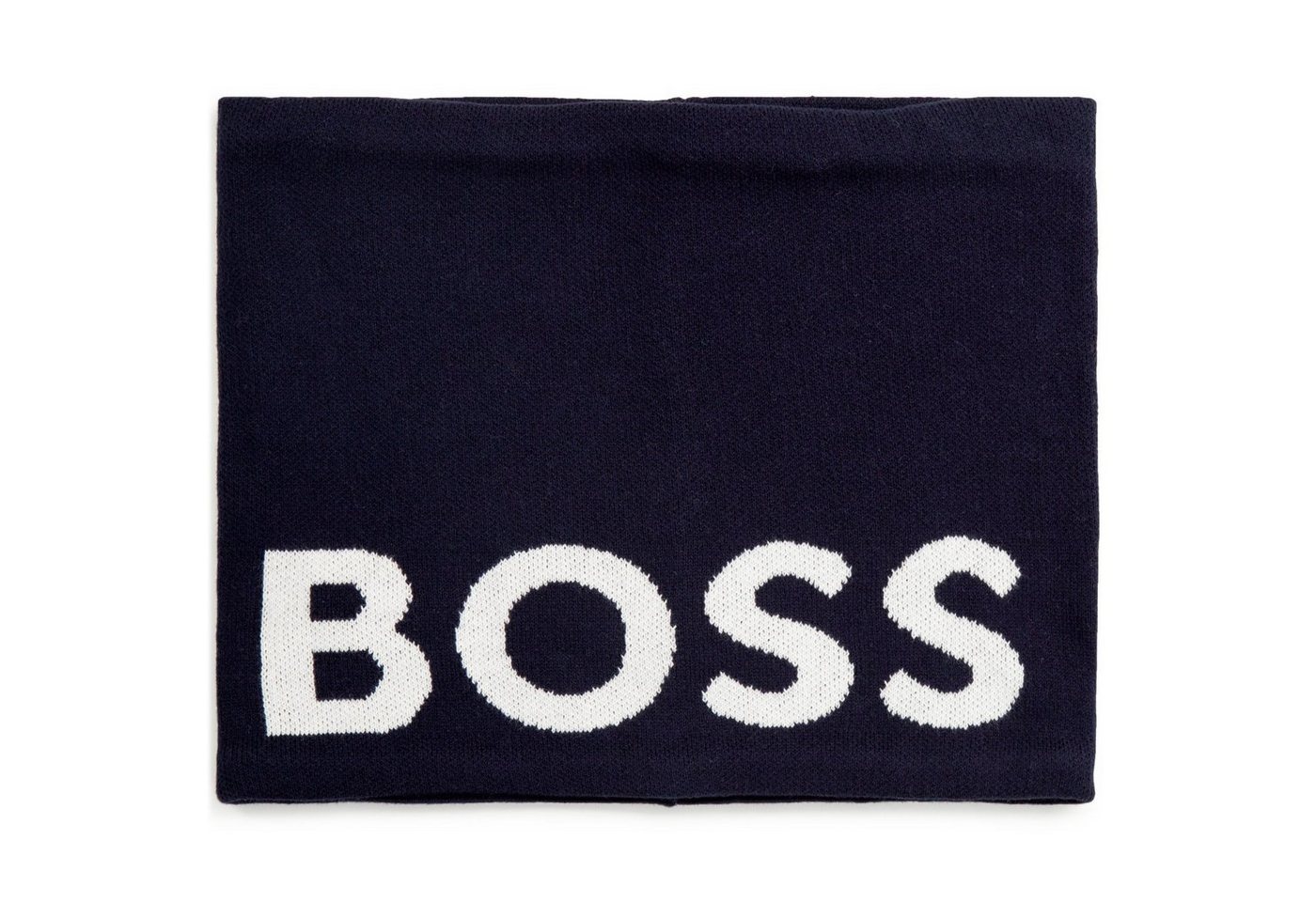 BOSS Loop HUGO BOSS Kids coole Designer Schal Snood mit großem Jaquard Logo von BOSS