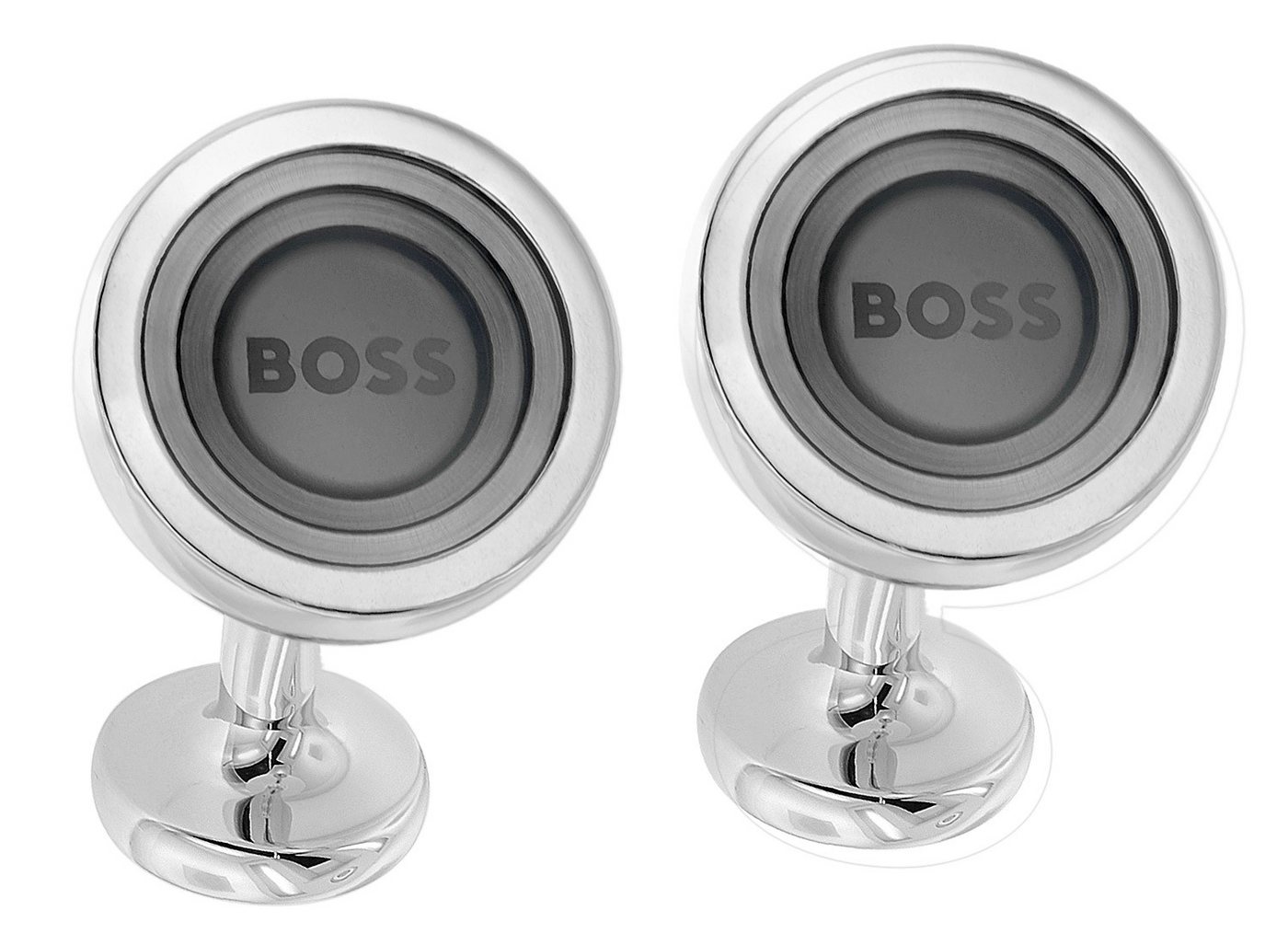 BOSS Manschettenknöpfe Rund Grau Marcus von BOSS