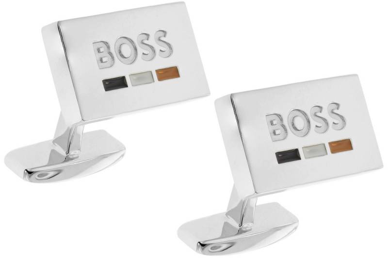 BOSS Manschettenknöpfe Silberfarben B-Iconicdet BOSS Manschettenknöpfe Silberfarben B-Iconicdet von BOSS