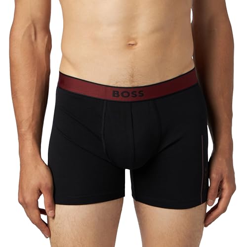 BOSS Men BoxerBr 24 Logo Black3, M von BOSS