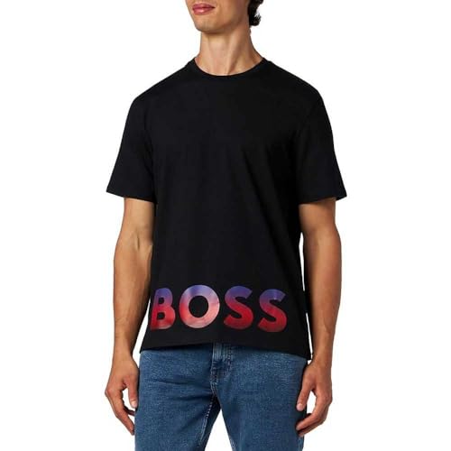 BOSS Men Ombrè T-Shirt Black1, L von BOSS