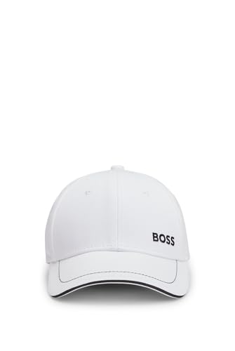 BOSS Herren Cap-1 Cap aus Baumwoll-Twill mit Logo-Stickerei Weiß Stck von BOSS