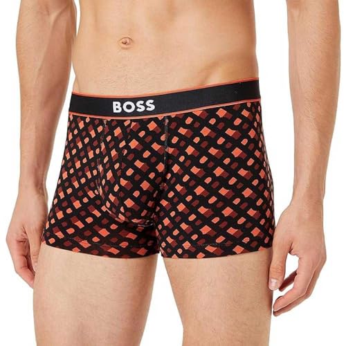 BOSS Men's 24 Print Trunk, Dark Orange802, L von BOSS