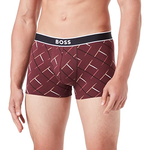 BOSS Men's 24 Print Trunk, Dark Red602, M von BOSS