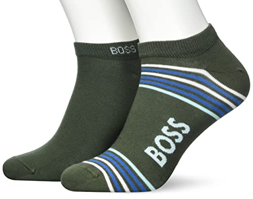 BOSS Men's 2P AS Stripe CC Ankle_Socks, Beige/Khaki250, 43-46 von BOSS