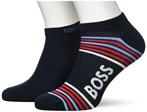 BOSS Men's 2P AS Stripe CC Ankle_Socks, Dark Blue401, 43-46 von BOSS