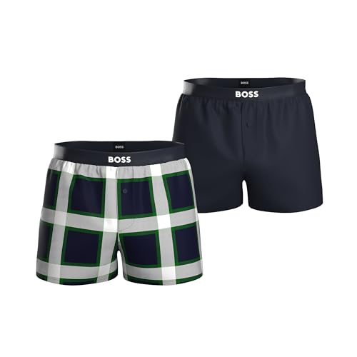 BOSS Men's 2P Boxer EW Pyjama_Short, Open Green348, M von BOSS