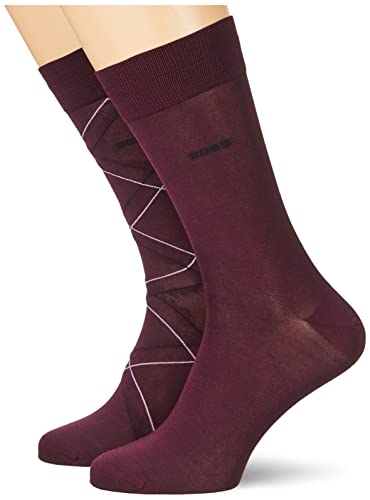 BOSS Men's 2P RS Overcheck MC Regular_Socks, Dark Purple505, 39-42 von BOSS