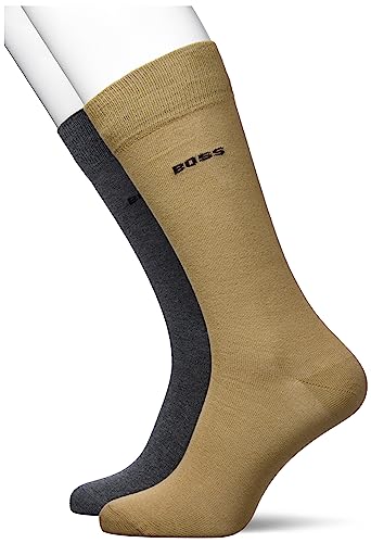 BOSS Men's 2P RS Uni Colors CC Regular Socks, Medium Beige261, 39-42 von BOSS