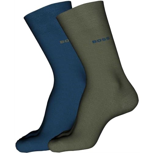 BOSS Men's 2P RS Uni Colors CC Regular Socks, Open Green361, 43-46 von BOSS