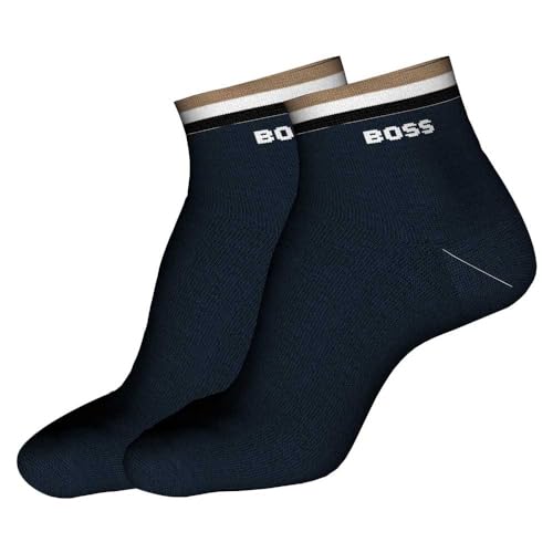 BOSS Men's 2P SH Stripe CC Short_Socks, Dark Blue401, 39-42 von BOSS