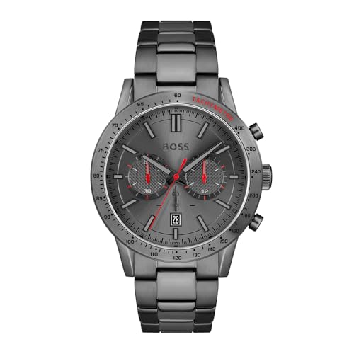 BOSS Chronograph Quarz Uhr für Herren Kollektion Allure mit Graues Edelstahlarmband - 1513924 von BOSS