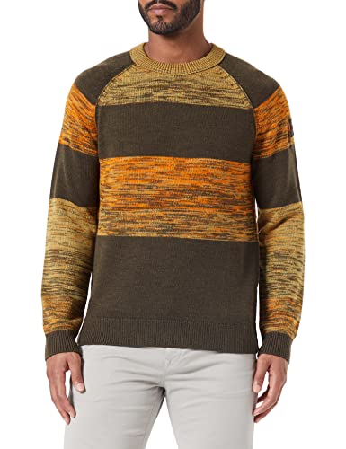 BOSS Men's Arvero Knitted_Sweater, Dark Green, L von BOSS