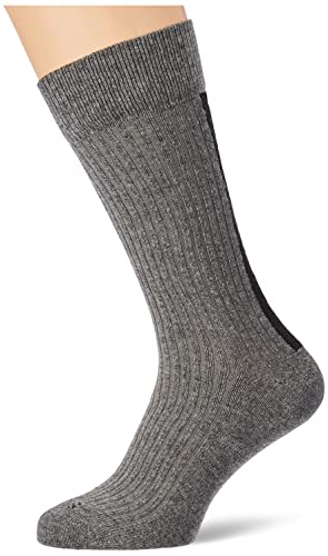 BOSS Men's BS Rib Iconic Boot_Socks, Medium Grey31, 39-42 von BOSS