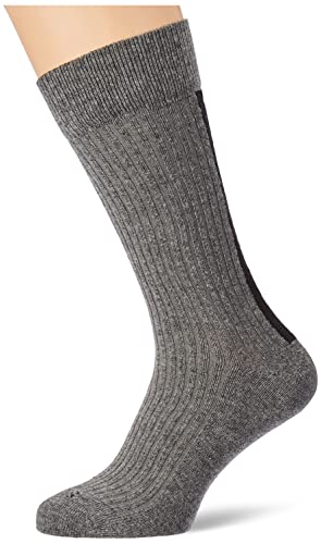 BOSS Men's BS Rib Iconic Boot_Socks, Medium Grey31, 43-46 von BOSS