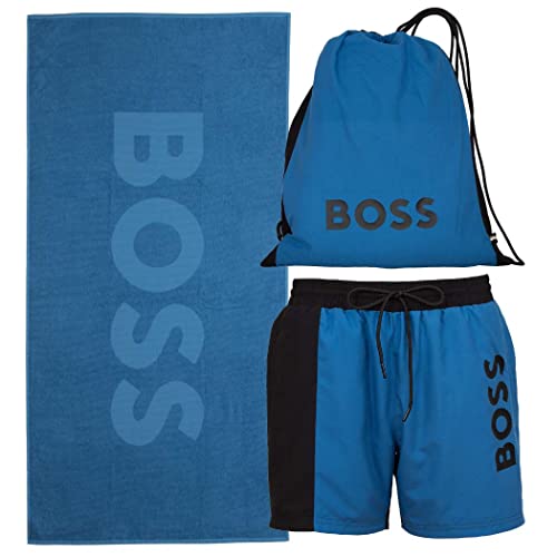 BOSS Men's Beach Set Swim_Short, Medium Blue420, XL von BOSS