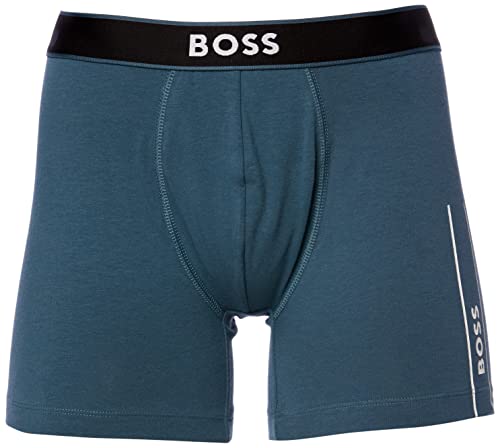 BOSS Men's BoxerBr 24 Logo Boxer_Brief, Turquoise/Aqua445, L von BOSS