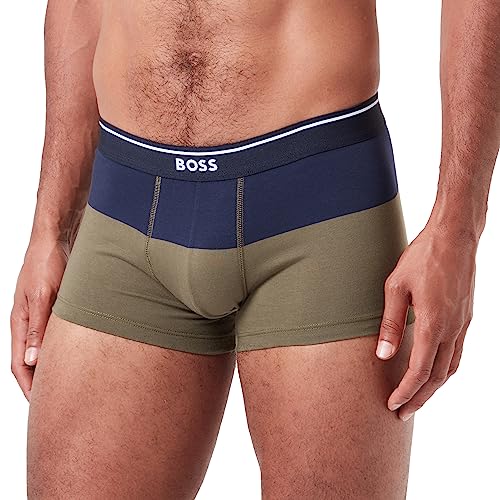 BOSS Men's Colorblock Trunk, Open Green366, L von BOSS
