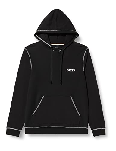 BOSS Men's Contemporary Hoodie LOUNGEW_Sweatshirt, Black1, L von BOSS