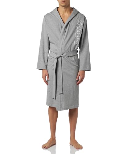 BOSS Men's Identity Hooded Robe Dressing_Gown, Medium Grey35, XL von BOSS