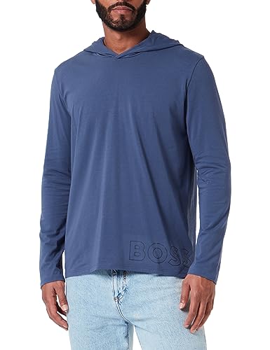 BOSS Men's Identity LS H. Pyjama T-Shirt, Open Blue475, L von BOSS